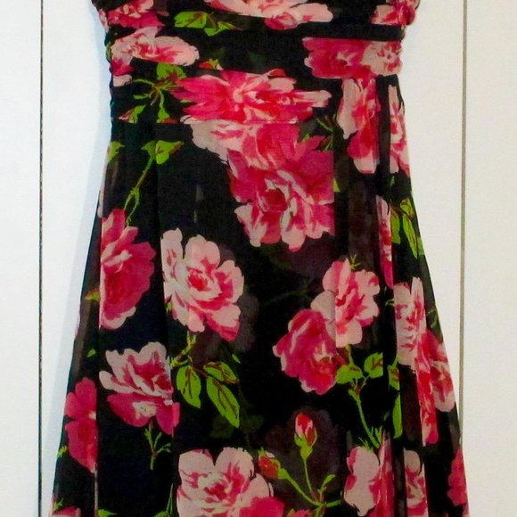 THE LIMIT FLORAL STRAPLESS WITH TAG DRESS - Picture 4 of 12